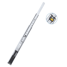 NJ-35D08 Drawer Slide with 100lb Capacity, Full Extension, Soft-Closing, Zinc, 22"