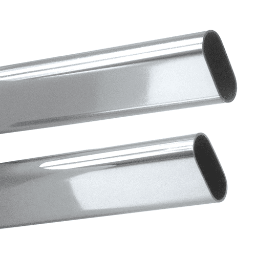 12'''' Closet Rod, Chrome Finish - Seamless, 20 Gauge Steel Oval Tubes for Strength and Load Capacity