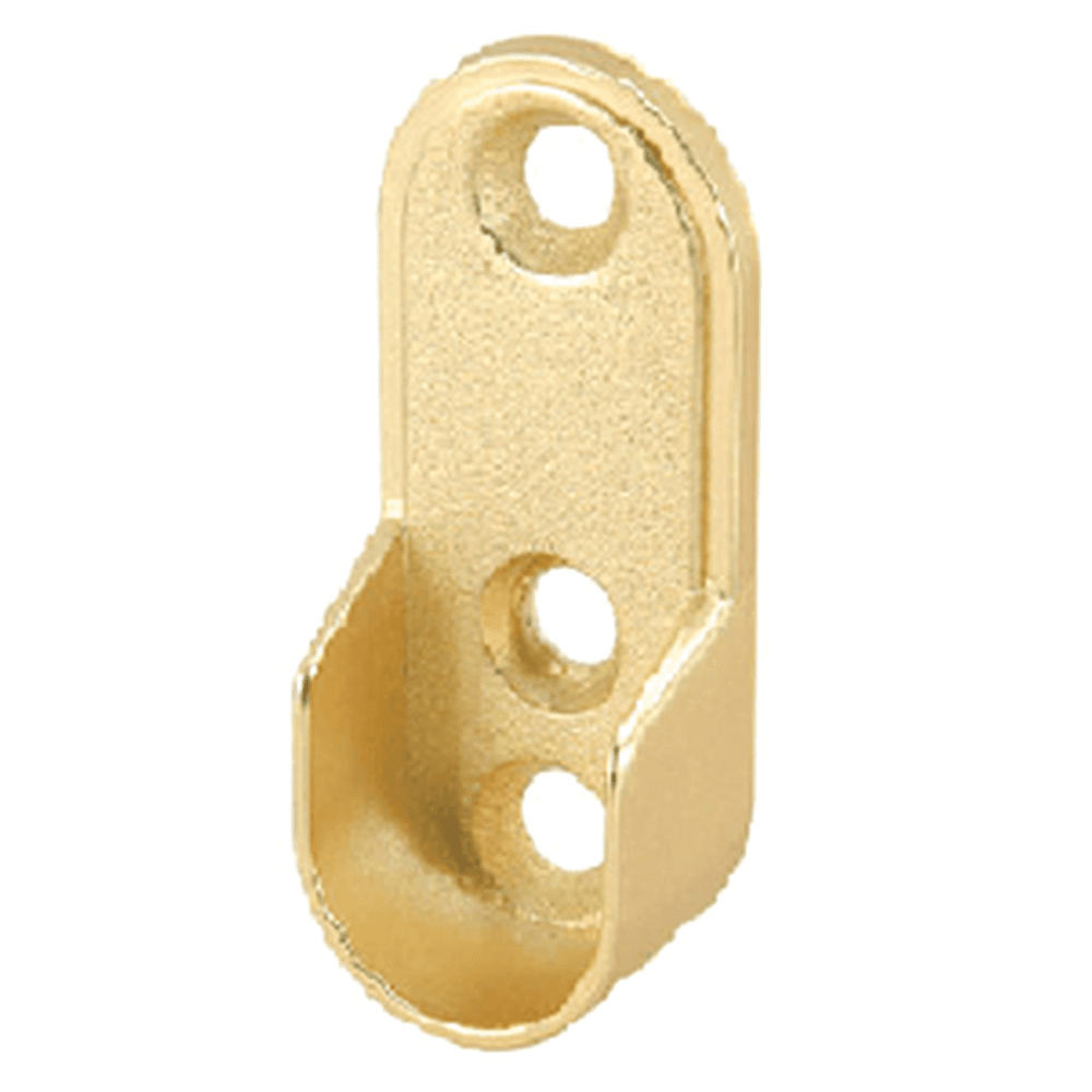 PRO ScrewOn Oval Closet Rod Flange, Dull Brass Finish Wurth Louis