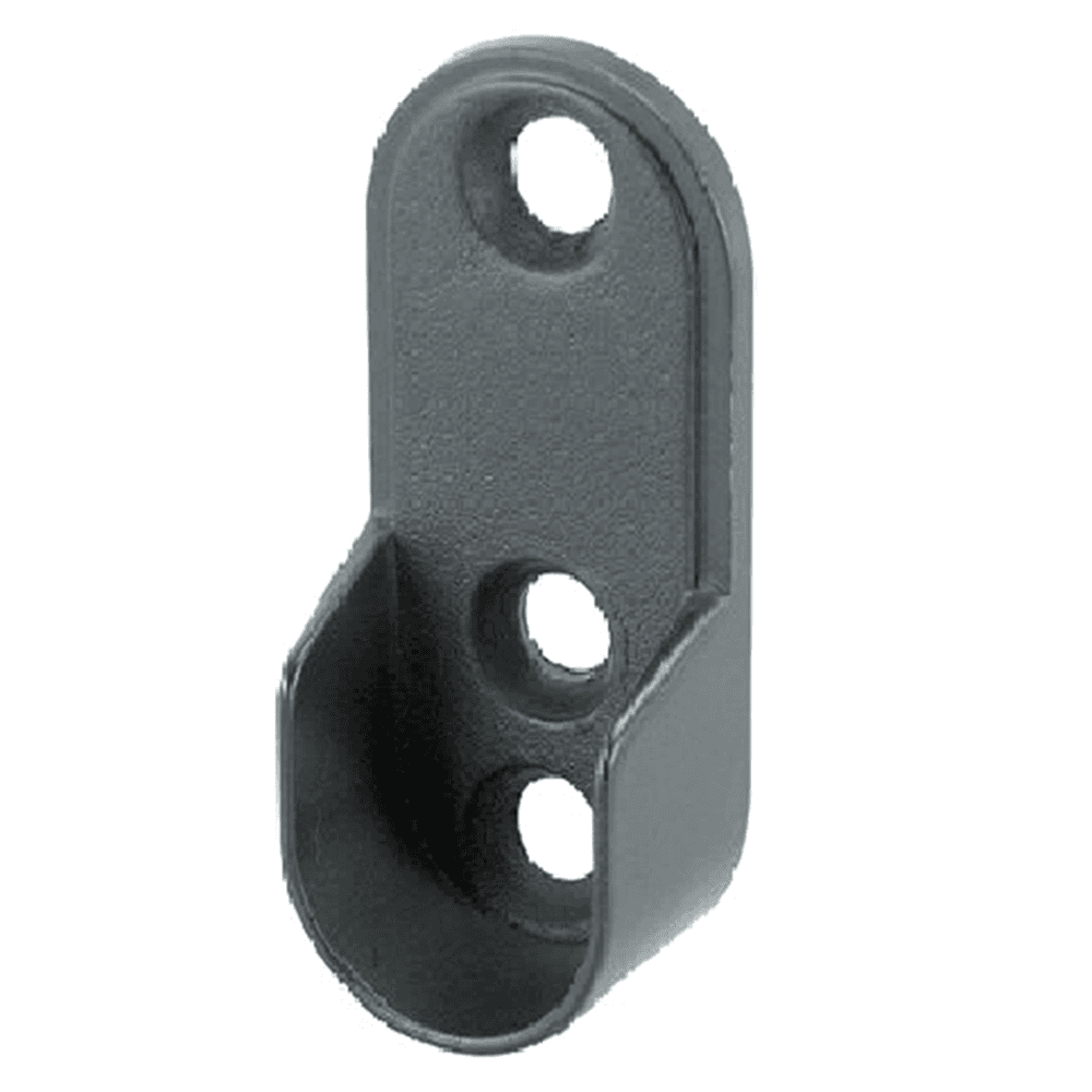 Matte Black Finish Screw-On Rod Support for Oval Rod with 3 Mounting Holes and Included Screw by Us Futaba