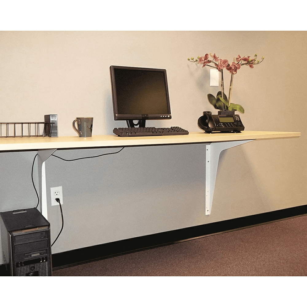 18" x 18" Heavy Duty Workstation Bracket, Black Finish (3 Pair) Alt 3 - Image