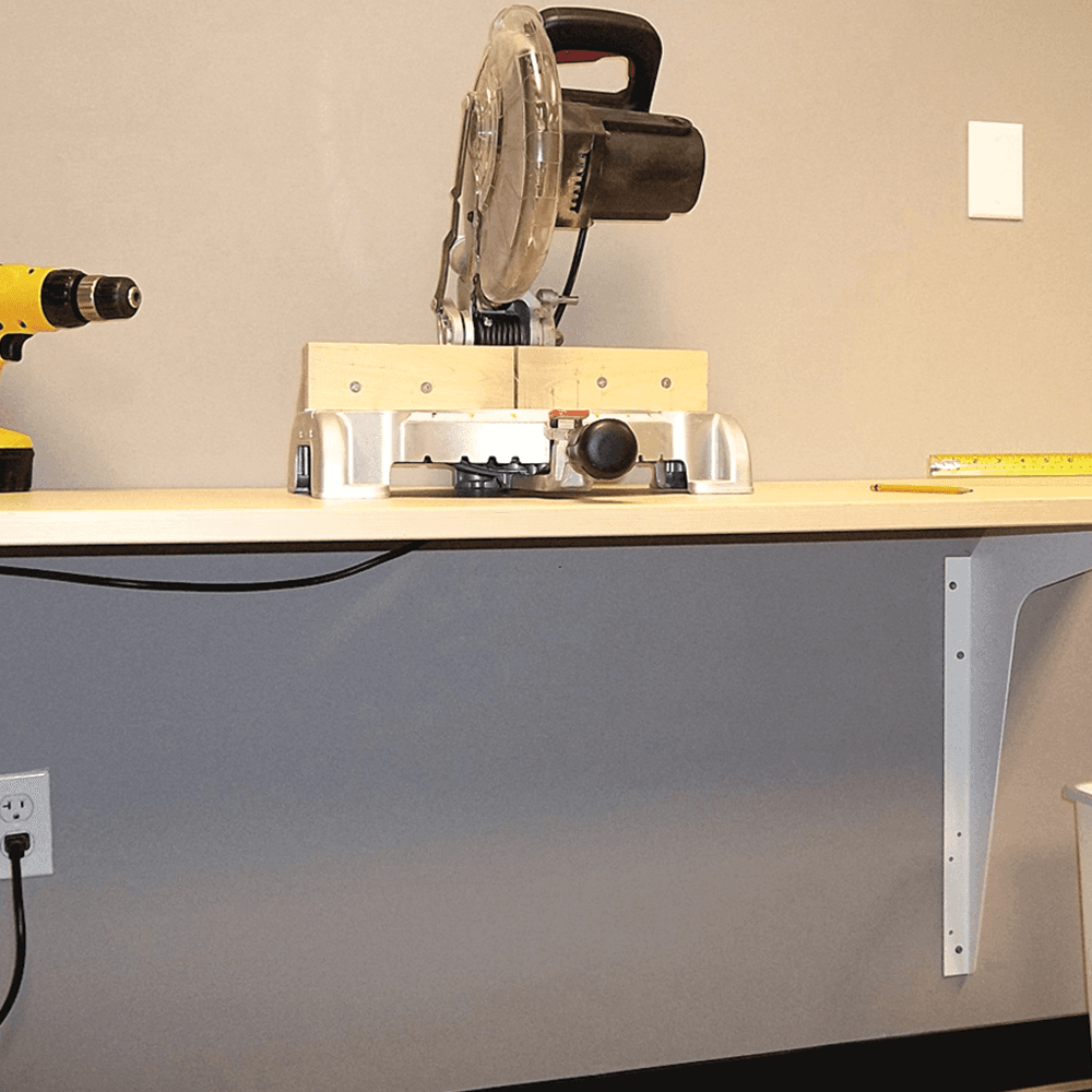 Us Futaba 5" x 8" Workstation Bracket, Black Finish (5 Pair) - Product Image 4