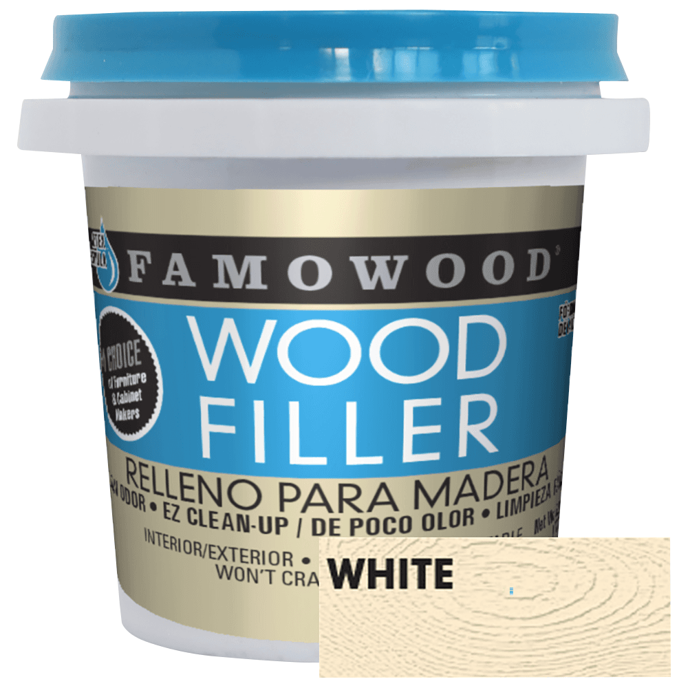 Famowood Wood Filler, Water-Based, 6 oz, White - Main Image