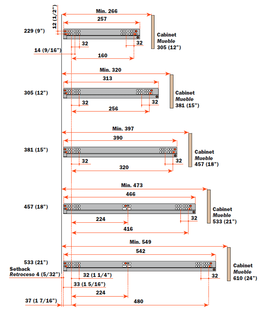 Soft-Closing 9" Futura SMOVE 7555 Undermount Drawer Slide for Quiet Operation - Product Image 6