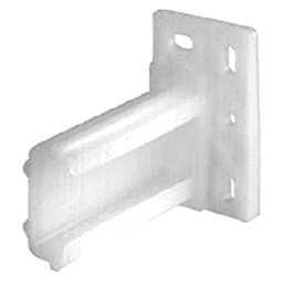 Grass Zargen Left-Hand Adapter Bracket in White - 500/Box Rear Mount