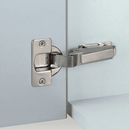 Nexis 95&#730; Opening Hinge, 48mm Bore Pattern, Soft-Closing, Full Overlay, Nickel-Plated, Screw-On - Alt Image 1