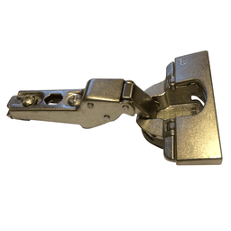 Nexis 110&#730; Opening Hinge, 45/48mm Bore Pattern, Soft-Closing, Half Overlay, Nickel-Plated, Impresso - Main Image