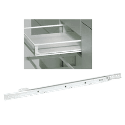 Grass Integra 1702 Euro Drawer Slide with 100lb Capacity, Self-Closing, White Epoxy, 23"
