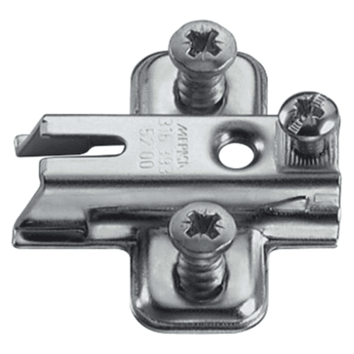 Nexis Adjustable Mounting Plate, Nickel-Plated, for Euro Screws, 0mm - Main Image