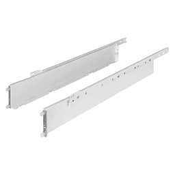 20" Zargen 6036 Drawer Side Slide with 3/4 Extension, Self-Closing, White Epoxy