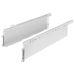 Drawer Side Slide with 100lb Capacity, 3/4 Extension, 4-5/8", White Epoxy, 16", Polybag