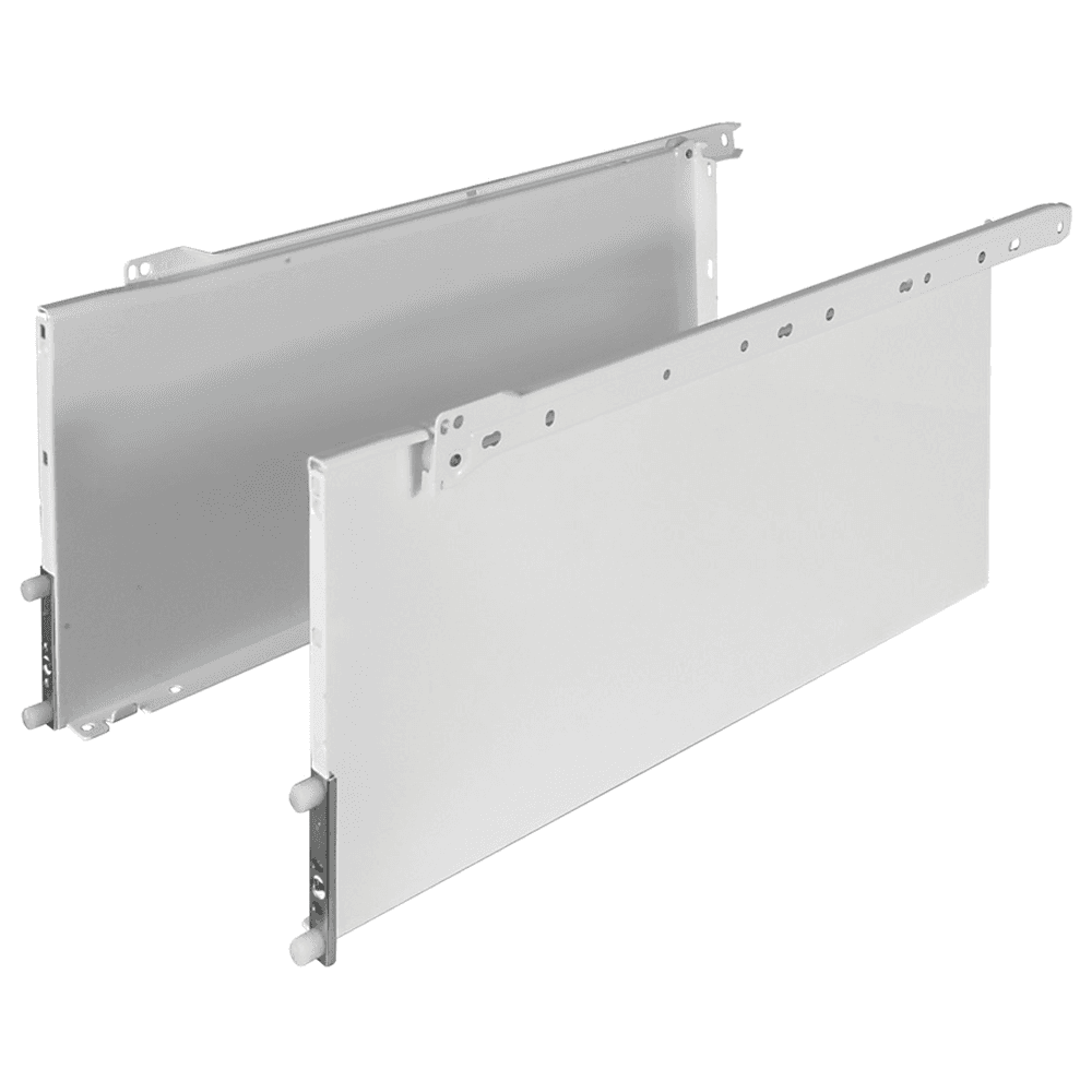 Grass Zargen 6436 Drawer Slide with 100lb Capacity 3/4 Extension in White Epoxy Finish