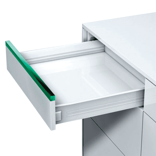 Integra Quick 9113 Drawer Slide with 100lb Capacity Single Extension, Self-Closing, 3-3/8", White, 18 - Alt Image 1