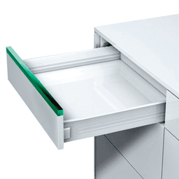 Integra Quick 9113 Drawer Slide with 100lb Capacity Single Extension, Self-Closing, 3-3/8", White, 16 - Alt Image 1