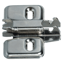 Nexis 1-D Adjustable Wing Mounting Plate, 2-Point Fixing, Nickel-Plated, with Pre-Mounted Euro Screws, 2mm - Main Image
