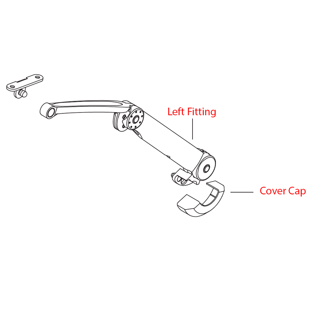 Kinvaro T-105 Left Hand Standard Flap Stay, Nickel-Plated - Main Image