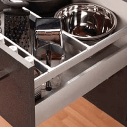 Nova Pro Divider Rail Set, Metallic, 24 - Concealed Slide System with Airmatic Shock Absorber