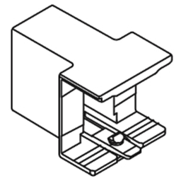 Ice Finish Divider Railing Clip for Rectangular Railing by Grass Nova Pro Scala