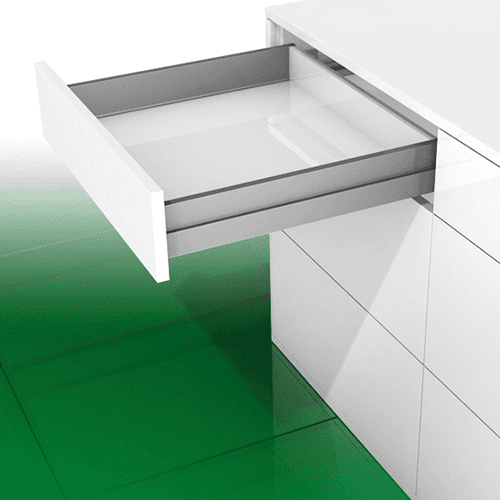 Grass Nova Pro Scala Drawer Member Set - Full Extension, Soft-Closing, 3-1/2", Silver, 20"