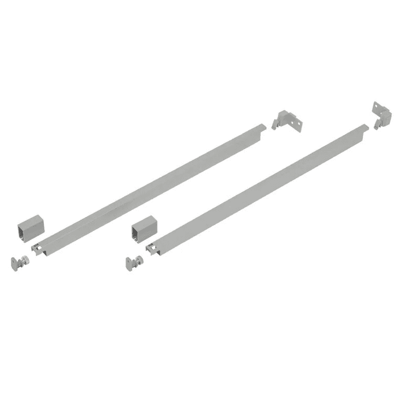 18" Rectangular Railing Set with Flush-Fitting Back Panel Adapter