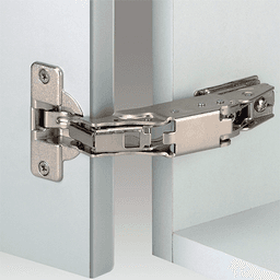 Nexis 170&#730; Opening Hinge, 45mm/48mm Bore Pattern, Self-Closing, Full Overlay, Nickel-Plated, Impresso - Alt Image 1