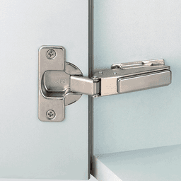 Nexis 125&#730; Opening Hinge, 45/48mm Bore Pattern, Soft-Closing, Full Overlay, Nickel-Plated, Impresso - Alt Image 1