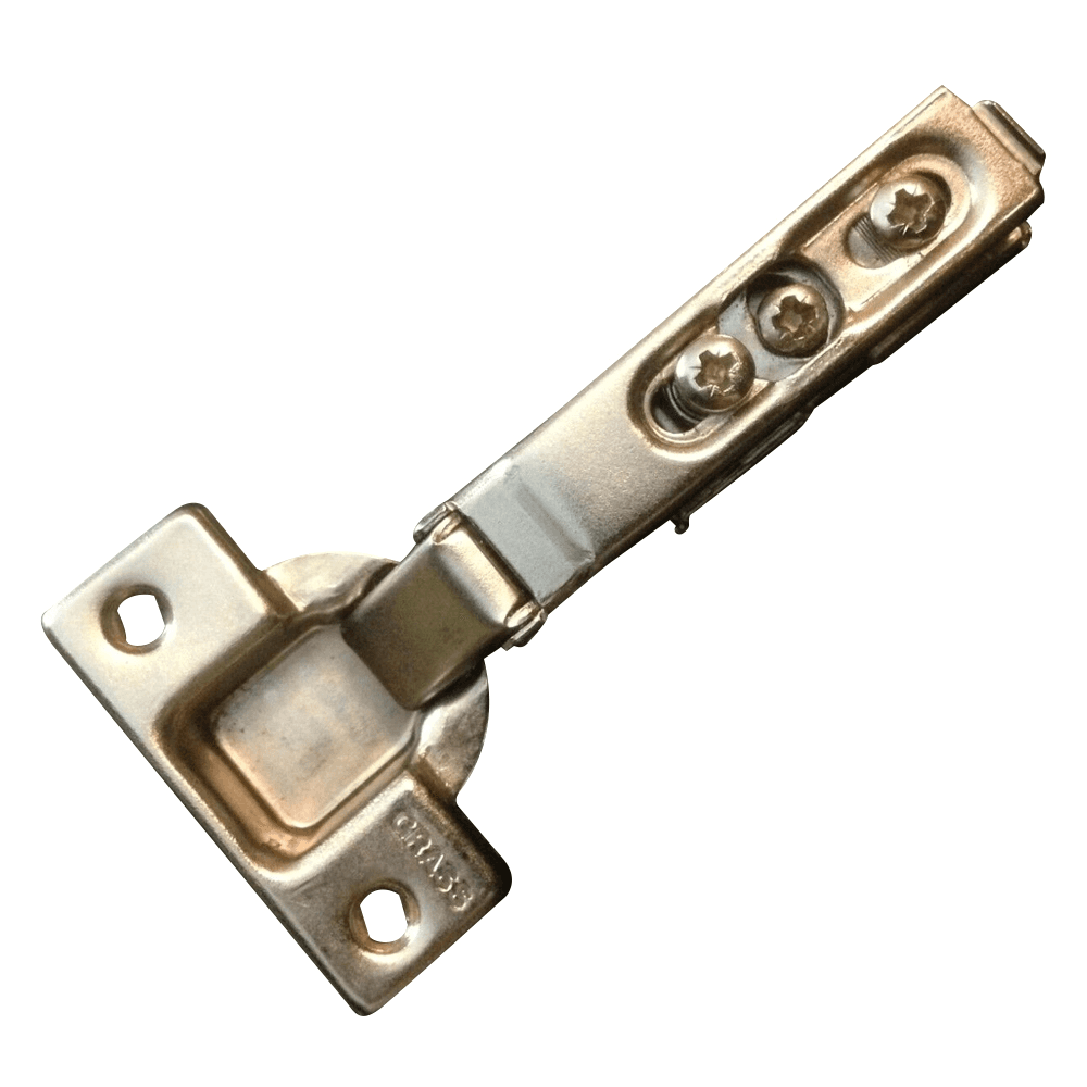 Nexis 110&#730; Opening Hinge, 48mm Bore Pattern, Self-Closing, Full Overlay, Nickel-Plated, Dowelled - Main Image