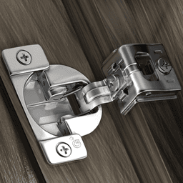 TEC 864 108&#730; Opening Side-Mount Face Frame Hinge, 45mm Boring Pattern, Self-Closing, 1-1/4" Overlay, Screw-On - Alt Image 1