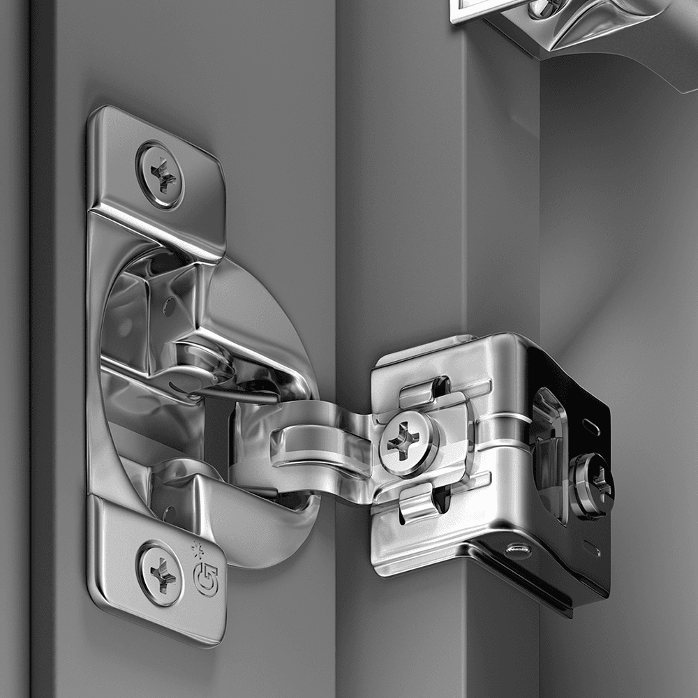 TEC 864 108&#730; Opening Side-Mount Face Frame Hinge, 45mm Boring Pattern, Soft-Closing, 5/8" Overlay, Dowelled - Alt Image 2