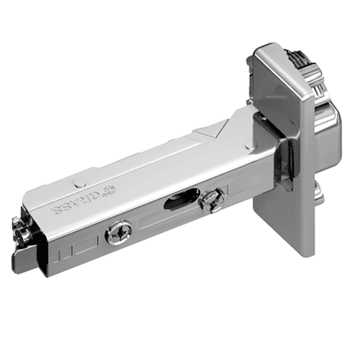 Tiomos 120&#730; Opening Hinge, 42/45mm Bore Pattern, Soft-Closing, Overlay, Nickel-Plated, Impresso - Main Image