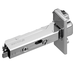 Tiomos 95˚ Opening Thick Door Hinge, 42/45mm Bore Pattern, Soft-Closing, Overlay, Nickel-Plated, Impresso - Main Image