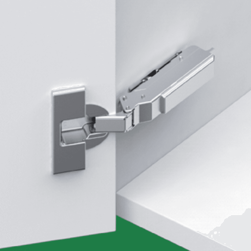 Tiomos 110&#730; Opening Hinge, 42/45mm Bore Pattern, Soft-Closing, Full Overlay, Nickel-Plated, Impresso - Alt Image 1