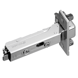 Tiomos 110&#730; Opening Hinge, 42mm Bore Pattern, Soft-Closing, Overlay, Nickel-Plated, Dowelled - Main Image