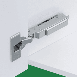 Tiomos 95&#730; Opening Thick Door Hinge, 45mm Bore Pattern, Soft-Closing, Full Overlay, Nickel-Plated, Screw-On - Alt Image 1