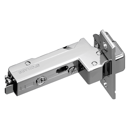 Tiomos 110&#730; Opening Hinge, 45mm Bore Pattern, Soft-Closing, Inset, Nickel-Plated, Screw-On - Main Image