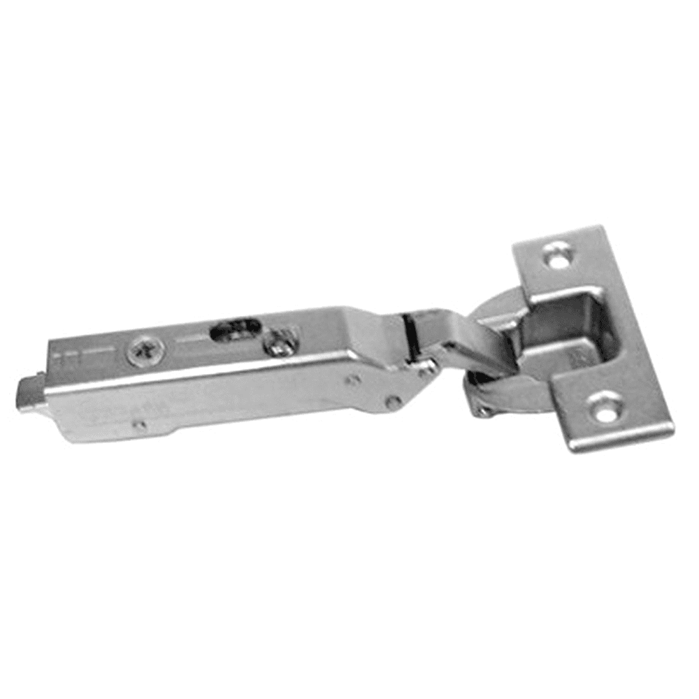 Tiomos 120&#730; Opening Hinge, 45mm Bore Pattern, Soft-Closing, Full Overlay, Nickel-Plated, Screw-On - Main Image