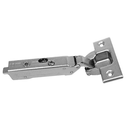 Tiomos 120&#730; Opening Hinge, 45mm Bore Pattern, Soft-Closing, Overlay, Nickel-Plated, Screw-On - Main Image