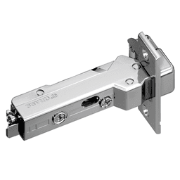 Tiomos 120&#730; Opening Hinge, 45mm Bore Pattern, Soft-Closing, Half Overlay, Nickel-Plated, Screw-On - Main Image