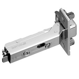 Tiomos 120&#730; Opening Hinge, 45mm Bore Pattern, Soft-Closing, Full Overlay, Nickel-Plated, Dowelled - Main Image