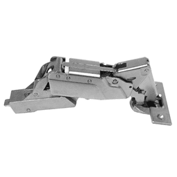 Tiomos 160&#730; Opening Hinge, 45mm Bore Pattern, Soft-Closing, Half Overlay, Nickel-Plated, Screw-On - Main Image