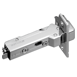 Tiomos 95&#730; Opening Thick Door Hinge, 45mm Bore Pattern, Soft-Closing, Half Overlay, Nickel-Plated, Screw-On - Main Image