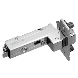 Tiomos 95&#730; Opening Thick Door Hinge, 45mm Bore Pattern, Soft-Closing, Inset, Nickel-Plated, Dowelled - Main Image