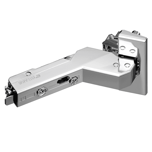 Tiomos +37˚ Angled Corner 110˚ Opening Hinge, 42/45mm Boring Pattern, Soft-Closing, Inset, Nickel-Plated, Impresso - Main Image