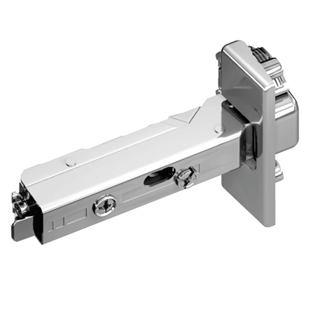 Tiomos 120&#730; Opening Hinge, 42/45mm Bore Pattern, Soft-Closing, Overlay, Nickel-Plated, Impresso - Main Image