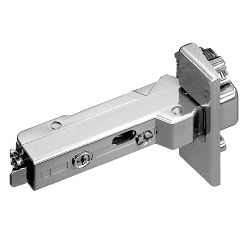 Tiomos 120˚ Opening Hinge, 42/45mm Bore Pattern, Soft-Closing, Half Overlay, Nickel-Plated, Impresso - Main Image