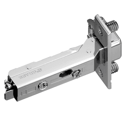 Tiomos 95&#730; Opening Thick Door Hinge, 42mm Bore Pattern, Self-Closing, Full Overlay, Nickel-Plated, Dowelled - Main Image