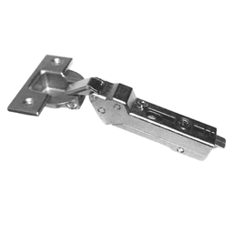 Tiomos 110&#730; Opening Hinge, 45mm Bore Pattern, Self-Closing, Half Overlay, Nickel-Plated, Screw-On - Main Image
