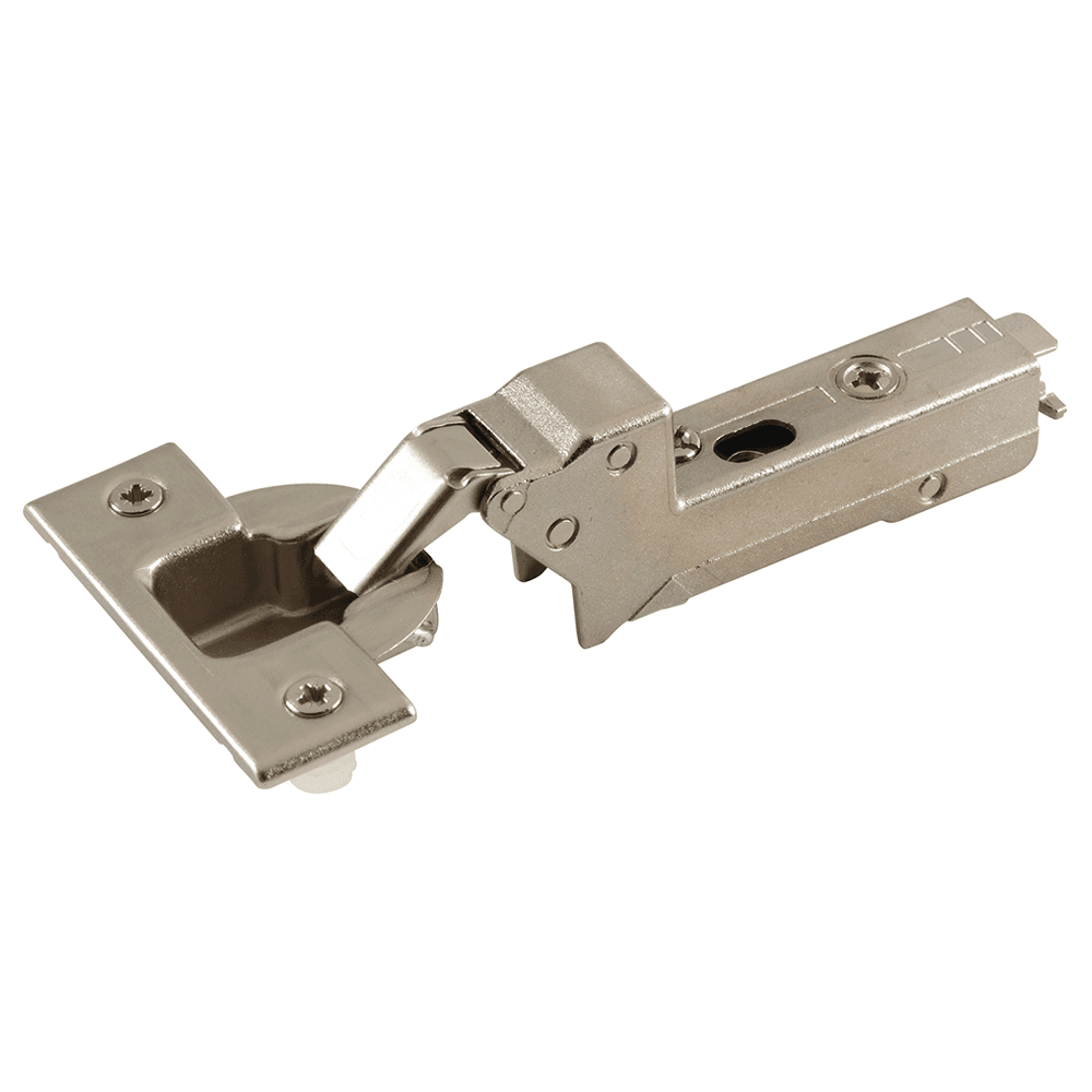 Tiomos 110&#730; Opening Hinge, 45mm Bore Pattern, Soft-Closing, Inset, Nickel-Plated, Dowelled - Main Image