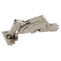 Tiomos 160&#730; Opening Hinge, 45mm Bore Pattern, Soft-Closing, Full Overlay, Nickel-Plated, Dowelled - Main Image