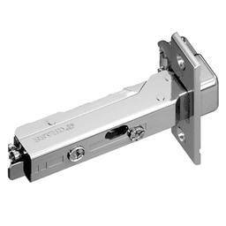 Tiomos 95&#730; Opening Thick Door Hinge, 45mm Bore Pattern, Self-Closing, Overlay, Nickel-Plated, Screw-On - Main Image